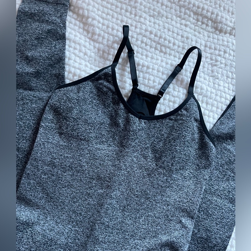 PINK | Women’s Seamless Workout Onesie in Pure Black Marl | NWOT - Picture 8 of 14